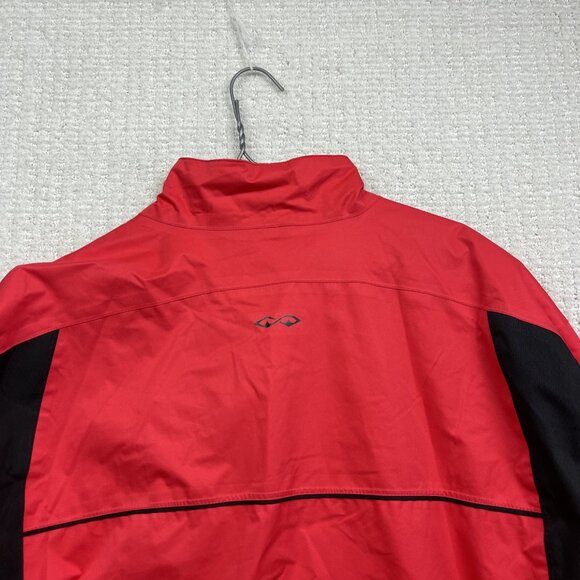 Snake Eyes Weather-18 Wind Shirt Mens 2XL Full Zip Golf Windbreaker Red / Black* - Picture 13 of 16